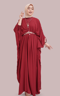 Kaftan Kaftan Eliza Maroon Cerutty Premium by Caftanesia