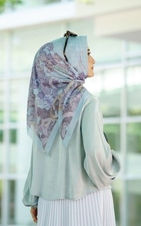 Hijab Motif Allure Series in Aqua Blue