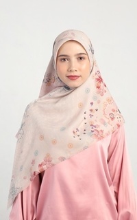 Hijab Motif Ruka - Crystal Pink Scarf