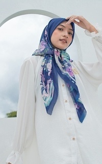 Printed Scarf Ayana series in Navy