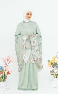 Praying Set Mukena Azalea - Mint Green 2in1 Trevel Silk Premium