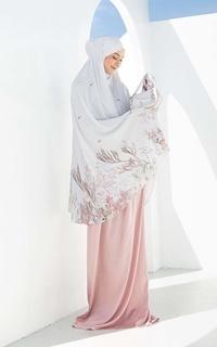 Mukena Mukena Hawwa - Pink Lily 2in1 Silk Premium Travel friendly