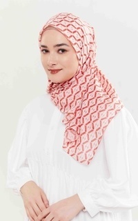Hijab Motif Nadjani Monogram Scarf Red