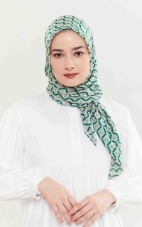 Printed Scarf Nadjani Monogram Scarf Green