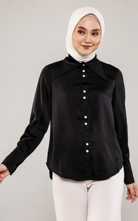 Kemeja Reliana Shirt - Black