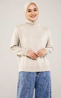 Blouse Hannah Knit Top - Grey