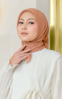 Plain Scarf Polly Cotton (Hijab Bella Square) Brown Sugar-645335