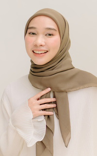 Plain Scarf Polly Cotton (Hijab Bella Square) Natural-645338