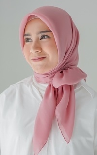 Plain Scarf Polly Cotton (Hijab Bella Square) Mauve Glow-645477