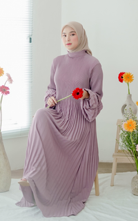 Long Dress Alunicorn - Naomi Dress Grape Iris - Dress Wanita