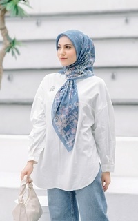 Hijab Motif Halina - Marina (Voal Square)