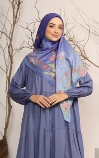 Hijab Motif HOKOKAI SERIES_ELECTRIC BLUE