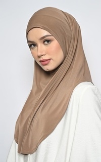 Instant Hijab Kana Bergo Spandek Mocca