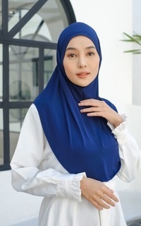 Instant Hijab Kana Bergo Spandek Navy