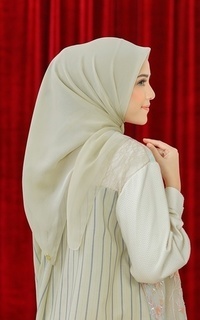 Plain Scarf Kelly Square in Sandshell Multicolor-648767