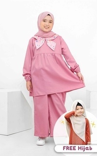 Pakaian Anak Deena Set - XL (FREE GIFT EMAS)