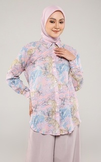 Kemeja Tigress Oversize Voile Shirt - Pink 