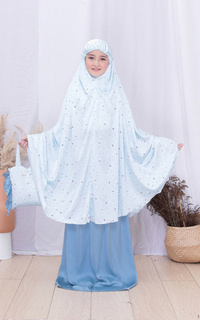 Mukena Baby Blue Terrazzo 