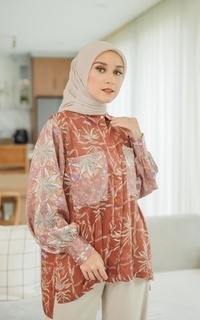 Kemeja Freesia Shirt with Pocket - Mauve