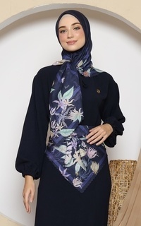 Hijab Motif KENANGA SERIES_NAVY