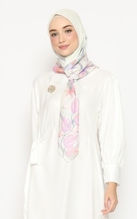 Printed Scarf KENANGA SERIES_BROKEN WHITE