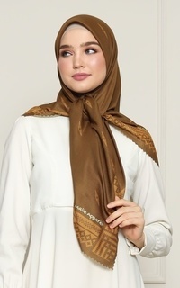 Printed Scarf Hijab Voal Tenun Pucuk rebung Gold