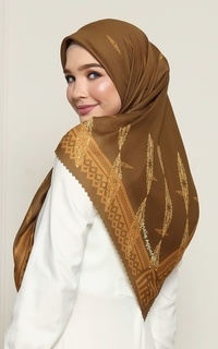 Hijab Motif Hijab Voal Tenun Pucuk rebung Gold gold-652945