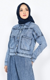 Jaket Jacket Denim Crop Mini