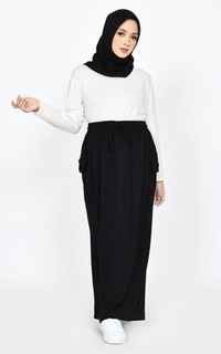 Rok Long Skirt Cargo Black