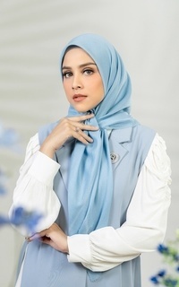 Hijab Motif Today's Scarf - Aqua Blue