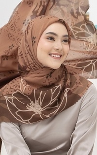 Hijab Motif Sekar Scarf Choco Milo