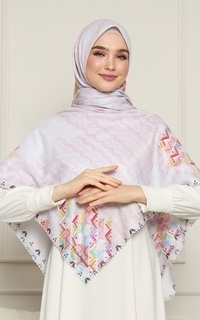 Printed Scarf Hijab Voal Premium Tenun Mbojo B vanilla