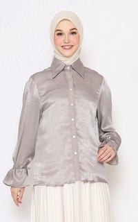 Kemeja Faiza Top Grey