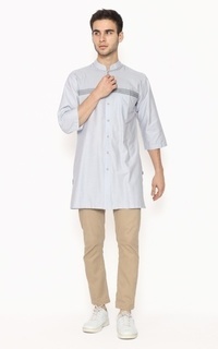 Menswear Allev Kurta Zufari - Abu Silver