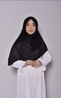 Pashmina Vervessa's Bawal Shawl Pashmina Hijab Black