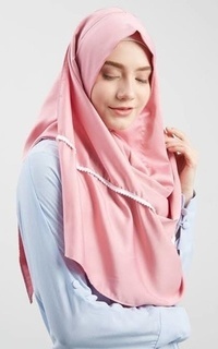 Instant Hijab Vervessa's Bianca Instant Khimar Pashmina Peach