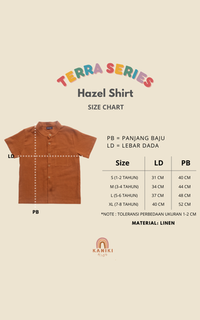 kids' clothing Hazel Shirt - Kemeja Anak Laki-Laki Lengan Pendek - Kemeja Anak Linen