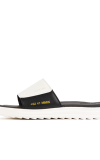 Sepatu JUDE SLIDES | WHITE / BLACK / WHITE | UNISEX