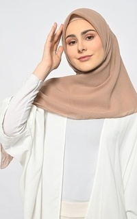 Plain Scarf Hijab Segi Empat Voal Anabela Eyelash