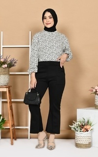 Pants Mybamus Nadine Cutbray Pants - Celana Panjang Black M17722 R48S3-660963