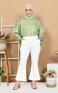 Pants Mybamus Nadine Cutbray Pants - Celana Panjang Broken White M17721 R48S2-660972