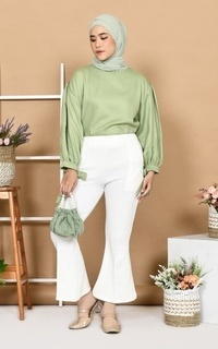Pants Mybamus Nadine Cutbray Pants - Celana Panjang Broken White M17721 R48S2-660973