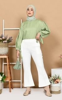 Pants Mybamus Nadine Cutbray Pants - Celana Panjang Broken White M17721 R48S2-660974
