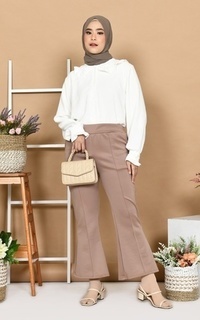 Pants Mybamus Nadine Cutbray Pants - Celana Panjang Mocca M17720 R48S1-660980