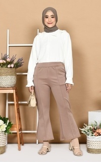 Pants Mybamus Nadine Cutbray Pants - Celana Panjang Mocca M17720 R48S1-660981