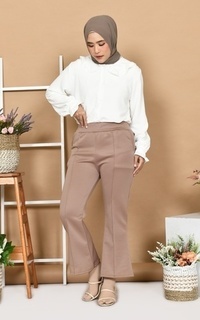 Pants Mybamus Nadine Cutbray Pants - Celana Panjang Mocca M17720 R48S1-660982