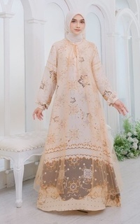 Long Dress Fazeela Dress Moms Cream