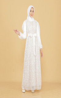 Long Dress Veronica Brukat Dress White