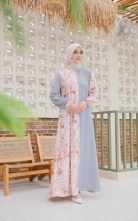 Gamis Seulanga Dress Moms Grey