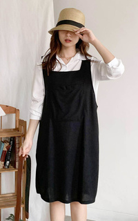 Long Dress Yoenik Apparel Fadwa Overall Dress Black M16262 R65S3 